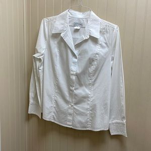 David Brooks White Cotton Blouse Size 14
